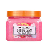 TREE HUT, Cotton Candy Shea Sugar Scrub, Exfoliante Corporal de Azúcar Natural con Manteca de Karité y Esencia de Algodón de Azúcar, Exfolia e Hidrata la Piel, 510 gramos