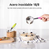 Juego de tazas y cucharas medidoras de 12 piezas en acero inoxidable 18/8: 7 tazas medidoras y 5 cucharas medidoras