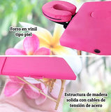 Cama Para Masajes Portatil Mesa Camilla Para Spa Plegable, Cama Camilla Masajes Profesional Portátil Plegable, Camilla Para Masajes Mesa Cama Tatuar Portatil soporta hasta 250 Kilos (Rosa)