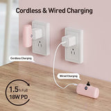 Cargador portátil, PD USB C Power Bank [actualización 2023] batería de carga rápida pequeña con visualización LED compatible con Samsung S23, S22, S20, S10, Note 20/10, LG, teléfonos Android, rosa