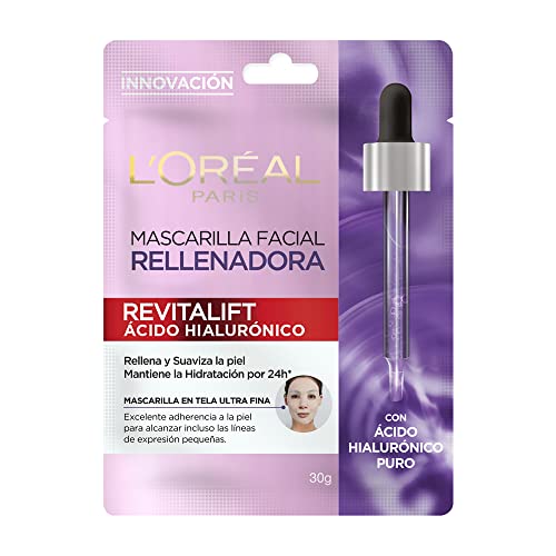 L'Oréal Paris Mascarilla En Tela Revitalift Ácido Hialurónico, 1 pza