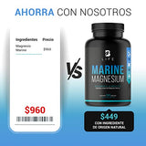 Magnesio Marino de 240 Cápsulas. Ingredientes naturales. Alta biodisponibilidad y absorición. Marine Magnesium B Life.