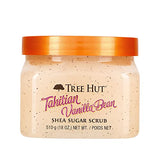 TREE HUT, Tahitian Vanilla Bean Shea Sugar Scrub, Exfoliante Corporal de Azúcar Natural con Manteca de Karité y Esencia de Vainilla de Tahití, Exfolia e Hidrata la Piel, 510 gramos