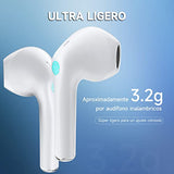 1 Hora Audífonos Inalámbricos, Audífonos Bluetooth 5.1 Auriculares con Microfono, Audifonos Inalambricos Compatible para iPhone Samsung Huawei Xiaomi Laptop para Correr Escuchar Música Videos