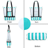 Bolsa de playa de malla con enfriador aislado, bolsas de piscina desmontables para mujer, turquesa (A Turquoise), Grande