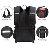 Mochila para portátil, Mochila antirrobo Unisex con Bloqueo Mochila portátil Delgada con Puerto de Carga USB y Puerto para audífonos para Mujeres y Hombres, hasta 15.6 Pulgadas (negro)