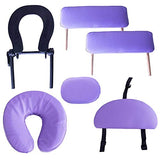 Nanofort Cama Masaje Camilla 180X60cm Plegable Reclinable Portatil Fisioterapia Faciales Cabecera Portabrazos Tatuaje Tattoo Ligera SPA (Morado)