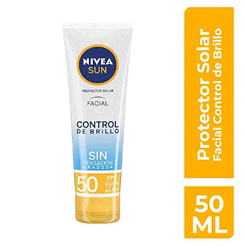 Nivea Sun Protector Solar Facial Control De Brillo Fps 50+, 50ml