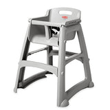 Rubbermaid Commercial Products - Silla alta Rubbermaid Platinum, robusta, con asiento para jóvenes, platino, lista para montar, FG781408PLAT