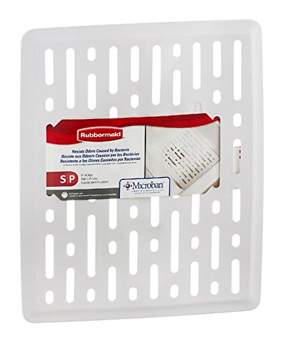 Rubbermaid Alfombrilla para Fregadero microscópico Mejorada, pequeña, Color Blanco