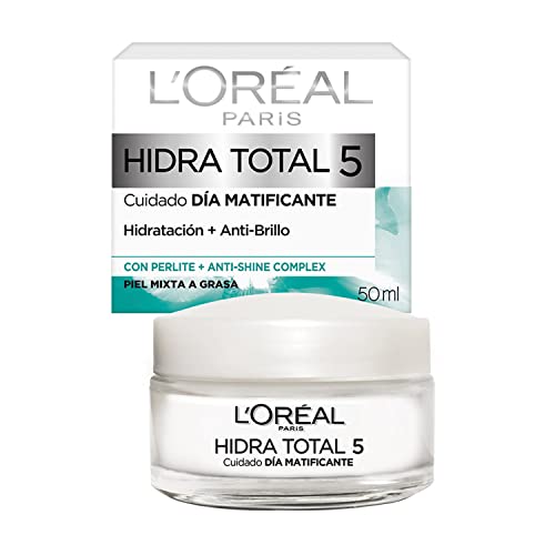 L'Oreal Paris Crema Hidratante, Piel Mixta a Grasa Hidra-Total 5, 50ml