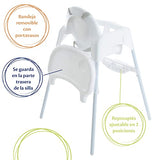 Cosco Silla Alta Cook Blanca, Blanca, Paquete De 1 Count