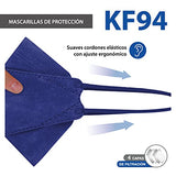 Best Trading 50 Cubrebocas KF94 Ligero y Certificado, Tapabocas con 4 Capas de Protección contra Partículas, Ajustador Nasal Oculto, Tecnología Coreana (Azul Marino)