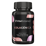 VitalBotanics Colágeno Hidrolizado con 60 capsulas [2 meses]. Con Biotina, Colágeno, Zinc y Vitaminas A, B5, C, D y E. Biotina y Colageno para Cabello, Piel y Uñas. Suplemento con Vitaminas para Mujer. Hydrolyzed Collagen + Biotin.