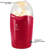 TAURUS POP N´CORN Máquina de Palomitas, Palomera, Máquina para Palomitas de Maíz a Base de Aire Caliente, Palomitas Sin Aceite, Saludable, Taza Medidora, 4 Minutos