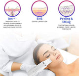 Limpiador Facial Ultrasónico, Exfoliación Facial Ultrasónica Skin Scrubber USB Recargable con 4 Modos para Limpiar los Poros y Cuidar la Piel