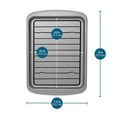 charola para hornear galletas con estante de refrigeración antiadherente, 8.5 x 6.5 pulgadas, color gris