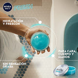 NIVEA MEN Crema corporal para hombre en gel con menta acuatica hidratante, fresh para cuerpo, rostro y manos