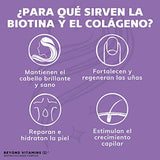 Biotina + Colágeno + 15 Ingredientes y Vitaminas - Cabello Piel Uñas - Suplementos formulados por científicos con alta potencia y absorción - 100% Dosis de Biotina Recomendada - Sin Gluten - Ingredientes NON GMO - Capsulas para 60 dias (60 cápsulas)