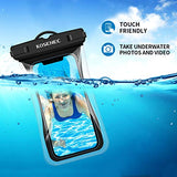 Funda impermeable para teléfono celular, flotante, IPX8, impermeable, bolsa seca para iPhone 13 Pro Max Mini 12 11 SE XS XR 8 Galaxy hasta 6.9 pulgadas, para playa, buceo, surf, esquí (paquete de 2)