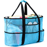 Bolsa de playa, bolsas de playa extra grandes para mujer, impermeables, a prueba de arena, bolsas de playa de malla, bolsa de piscina, artículos esenciales para la playa, Blue, X-Large