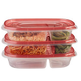 Rubbermaid TakeAlongs contenedor de almacenamiento de alimentos surtido, Dividido, Rojo (Chili Red), 3.7 Cup, 1