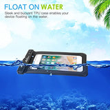 Soporte Flotante para teléfono Impermeable, Funda Flotante para teléfono con Pulsera de cordón Compatible con iPhone 14, 13, 12, 11 Pro MAX X/XR/XS MAX, 8/7/SE 3, Samsung S21/S10/S9/S8, Negro