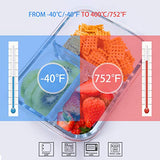 Recipientes de vidrio para preparar comidas, 3 compartimentos, recipientes de vidrio para comida preparada – Contenedores de almacenamiento de alimentos con tapas – Contenedores de comida de control de porciones de vidrio (3 unidades, 36 onzas)