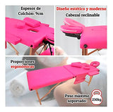 Cama Para Masajes Portatil Mesa Camilla Para Spa Plegable, Cama Camilla Masajes Profesional Portátil Plegable, Camilla Para Masajes Mesa Cama Tatuar Portatil soporta hasta 250 Kilos (Rosa)