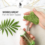 Gua Sha Jade Productos para el cuidado de la piel facial, rodillo facial Gua Sha, herramientas faciales Gua Sha y masajeador facial Herramienta GuaSha para rostro, herramientas de masaje Gua Sha, herramientas faciales Masajeador facial de piedra Jade Gua