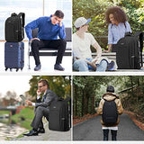 Mochila para portátil, Mochila antirrobo Unisex con Bloqueo Mochila portátil Delgada con Puerto de Carga USB y Puerto para audífonos para Mujeres y Hombres, hasta 15.6 Pulgadas (negro)