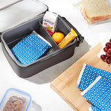Amazon Basics - Paquete de hielo reutilizable, 6.7 x 4.3 pulgadas, azul, paquete de 4 pies