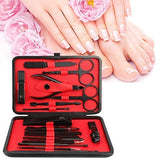 Manicura Set-Salandens 18 en 1 Manicura y Pedicura Profesional de pedicura profesional de acero inoxidable, tijeras para uñas, lima de uñas, gancho para orejas, pinzas, tijeras para el pelo de la nariz, maquinilla de afeitar para cejas de Uñas Belleza Cui