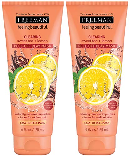 Freeman Facial Mask Sweet Tea & Lemon Peel Away 6oz (2 Pack)