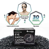 Parches para Ojeras y Bolsas en los Ojos, eye patch, Mascarilla de Carbón Activado con Colágeno, Acido hialuronico y vitamina A, Eye Mask, Hidrata y Alivia la Resequedad en la Piel 20pz para hombre y mujer.