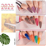 Kit de esmalte de uñas de gel pastel – Candy Lover 16 colores populares de otoño e invierno, juego de iniciación de colores UV LED remojado, manicura en casa, rosa, rojo y naranja, colección BK-28