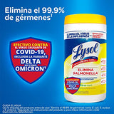 Lysol Toallitas Desinfectantes para Superficies, Aroma Citrus, 80 Toallitas (Tapa puede variar)