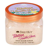 TREE HUT, Tahitian Vanilla Bean Shea Sugar Scrub, Exfoliante Corporal de Azúcar Natural con Manteca de Karité y Esencia de Vainilla de Tahití, Exfolia e Hidrata la Piel, 510 gramos