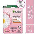 Garnier Skin Active Garnier skin active hidra bomb mascarilla facial en tela hidratante calmante con manzanilla y acido hialuronico de origen natural 1 pieza