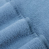 Toalla de baño de Microfibra superabsorbente antipelusa - Secado rápido - 145 x 76 cm - Pack de 4 (Azul)