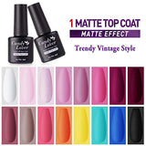 Kit de esmalte de uñas de gel pastel – Candy Lover 16 colores populares de otoño e invierno, juego de iniciación de colores UV LED remojado, manicura en casa, rosa, rojo y naranja, colección BK-28