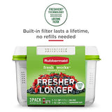 Rubbermaid FreshWorks Produce Saver, Medium and Large Produce Storage Containers, 4-Piece Set