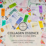 DERMAL Collagen Essence Full Face Facial Mask Sheet, 16 Combo Pack B