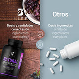 Resveratrol 180 Cápsulas. Ingredientes naturales: Semilla de Uva Roja, Acai y Vitamina C. Resveratrol Plus B Life.