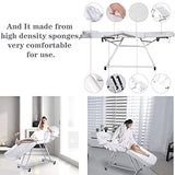 Camilla de Masaje Ajustable Cama de Masaje, Cama Facial de Masaje Silla de Mesa Ajustable Beauty SPA Salon Belleza de Tatuaje, Facial Convertible de 3 Secciones para SPA y Salón