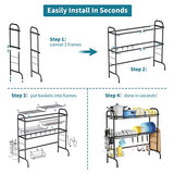 Escurridor de Platos Sobre Fregadero, Escurridor de Trastes Acero Inoxidable de 2 Niveles, Estante Para Secar Platos Sobre el Fregadero Con Soporte Para Utensilios Para Platos Para Organizar La Cocina