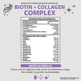 Biotina + Colágeno + 15 Ingredientes y Vitaminas - Cabello Piel Uñas - Suplementos formulados por científicos con alta potencia y absorción - 100% Dosis de Biotina Recomendada - Sin Gluten - Ingredientes NON GMO - Capsulas para 60 dias (60 cápsulas)