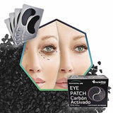 Parches para Ojeras y Bolsas en los Ojos, eye patch, Mascarilla de Carbón Activado con Colágeno, Acido hialuronico y vitamina A, Eye Mask, Hidrata y Alivia la Resequedad en la Piel 20pz para hombre y mujer.