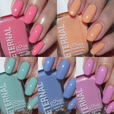 Eternal Colección: 5 piezas: esmalte de uñas de secado rápido y de larga duración (CANDY PASTELS)