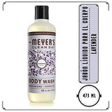 Mrs. Meyer's Clean Day Jabón Líquido Corporal, Sin Parabenos, Formulado con Aceites Esenciales, Lavanda, 473 ml